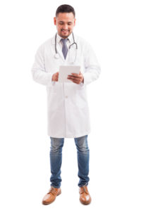 Dr Akhil Reddy suggests wearing dark jeans and a collared shirt under a lab coat.